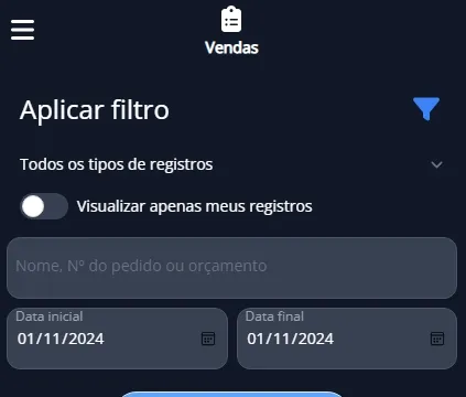 Tela do CiMobile, sistema web de vendas em campo com Angular e .NET